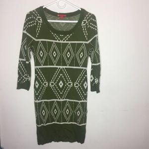 Luv Medium Green Sweater Dress